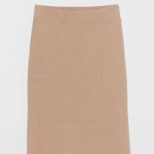 H&M Fine Knit Skirt Camel